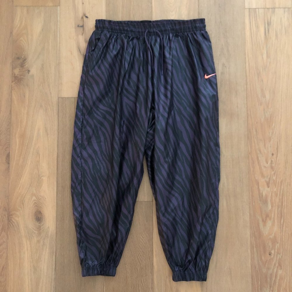 NIKE RARE Zebra Print Purple Black Track Athletic Running Pants Joggers 1X